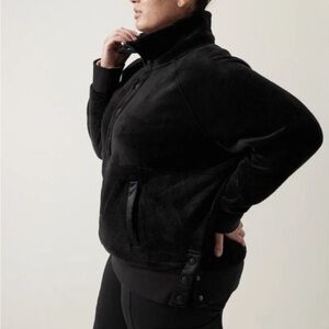 Athleta Women's Black Athleta Recovery Pullover Jacket SZ S